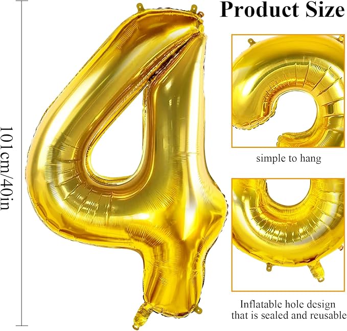 Number 47 Balloons for 47th Birthday Party Decorations, 0-100 Large No.47 for - Image 2