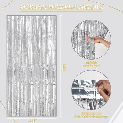 DECOCKRAT 3 Pack Foil Fringe Backdrop - Image 3