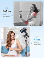 Hair Dryer Stand Hands Free, 20-63 Inch Adjustable Hair Dryer Holder with Tripod & Universal Clip, Blow Dryer Stand for Bathroom Salon Home, Perfect for Long Hair & Stylists