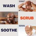 Freebird Scalp Care Kit - 3-in-1 Premium Bald Head Care, Soothe Shaving, Nourishing Detox Cleanser, Purifying Exfoliator, Refreshing Moisturizer, Enhanced Hydration, Ideal for Daily Scalp Maintenance
