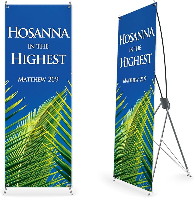 Hahafelt Hosanna in the Highest Banner Easter Palm Sunday Banners - Image 3