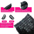 Curly Clip in Hair Extensions for Black Women Brazilian Virgin Human Hair Clip in Extensions Kinky Curly Clip ins Human Hair 8Pcs 120g 12inch Natural Black