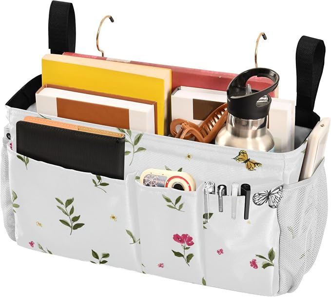 Bedside Caddy Metal Frame Hanging Organizer Bunk Bed Dorm Accessories Hook And - Image 3