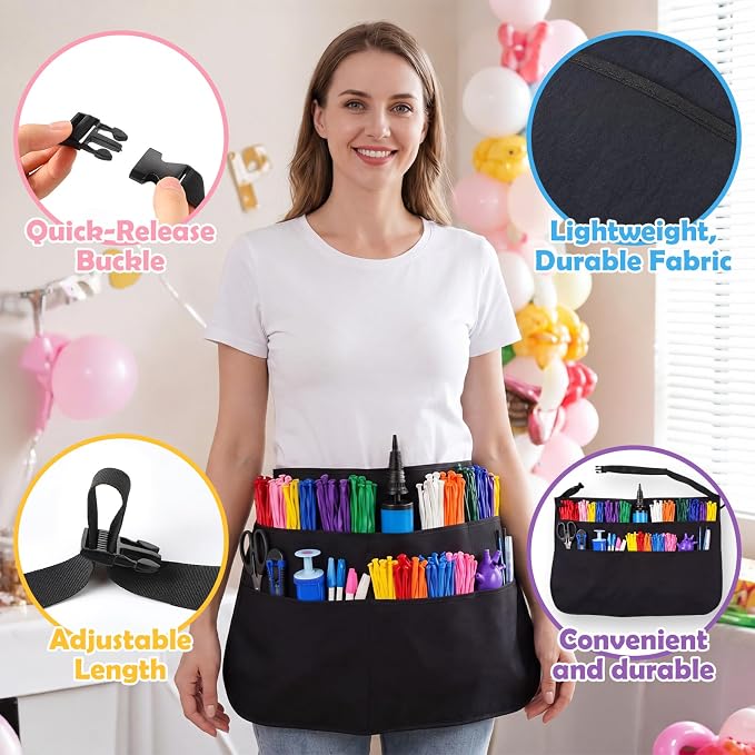 Cuffbow Multi Pocket Balloon Organizer Bag, Balloon Organizer Belt - Image 4