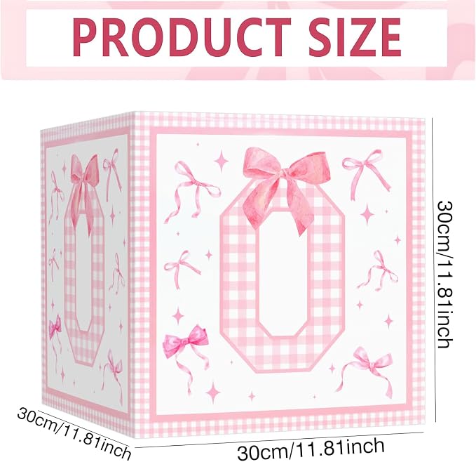 Foxrush Pink Bow First Birthday Decorations - Image 2