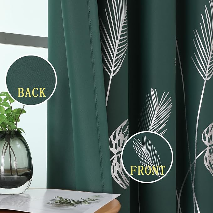 Green Blackout Curtains 63 Inches Long - Image 3