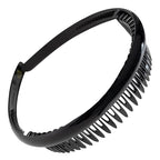 Camila Paris AD110 French Headband for Women, Black, Strong Hold Grip Women's Hair Band, Very Flexible, No Slip and Durable Styling Girls Hair Accessories, Made in France