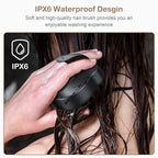 Electric Scalp Head Massager Cordless Hair Massage Waterproof Head Massager 3-Level Vibration Wet & Dry Use for Thick Thin Curly Hair Care Black