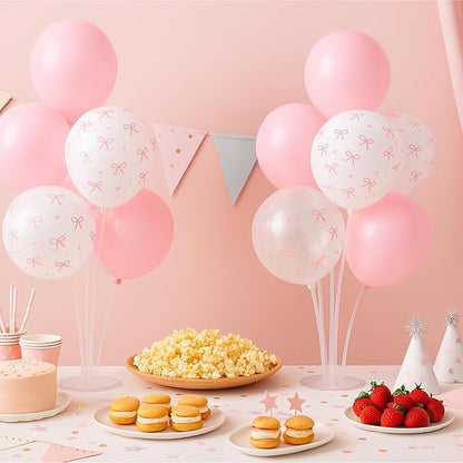 6pcs Pink Bow Balloon Stands Kit Table Centerpiece Table Decorations - Image 4