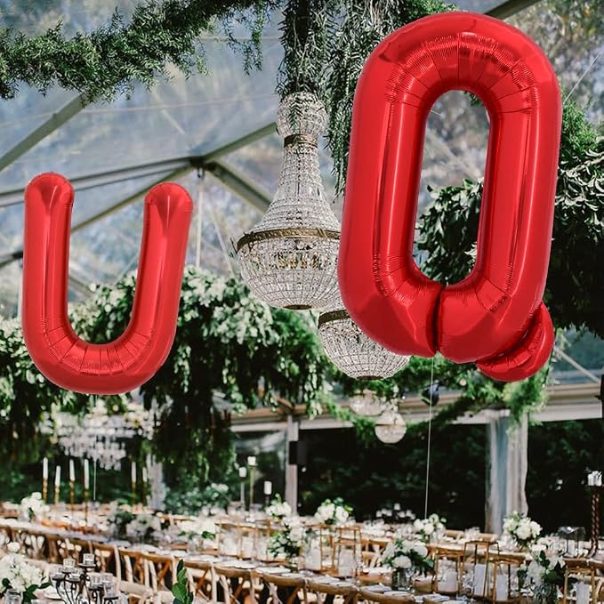 TONIFUL 40 Inch Large Bright Red Letter Balloons A-Z, Giant Jumbo Helium Foil - Image 5