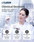 LANON Food Safe White Disposable Nitrile Gloves, Latex-Free, Powder-Free, Textured Fingertips, Cooking, Cleaning, Small