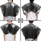 Waterproof unisex-adult Hair Dye Cape,Short Comb-Out Capes for Hair Stylist,Makeup Apron for Hair Color,