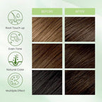Brown Hair Dye Shampoo 3 in 1, Instant Natural Hair Color Shampoo 100% Gray Hair Coverage Champu Para Canas Mujer Dark Coffee, Lasting 3-4 Weeks & Easy to Use & All Hair Types & Root Touch Up, 500ml