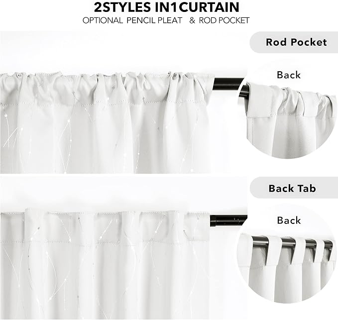 Deconovo Blackout Back Tab Curtains - Image 3