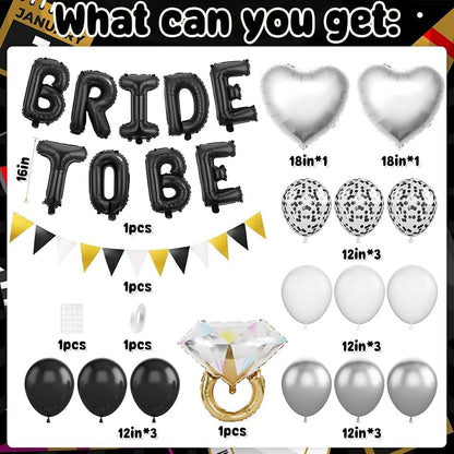 Black and Silver Bachelorette Party Decorations - Image 2