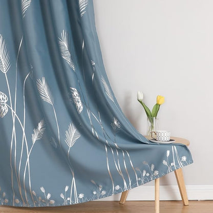 Stone Blue Blackout Curtains 96 Inches Long, Grommet Curtains - Image 7