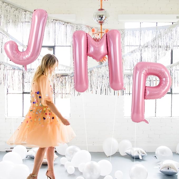 TONIFUL 40 Inch Large Pink Letter M Balloons Giant Foil Mylar Alphabet Balloon - Image 6