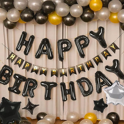 CANREVEL Happy Birthday Banner Decorations + 8Pcs Star Balloons, - Image 4
