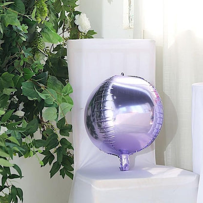 6Pcs Purple Round Foil Balloons, Giant 4D Round Ball Balloon, 22 Inch Metallic - Image 9
