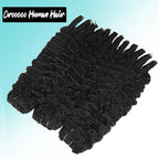 Burmese Curly Clip In Hair Extensions Real Human Hair 8pcs 120g/Set Spirally Curly Classic Clips Ins Full Head For Black Women 16 Inch Natural Black
