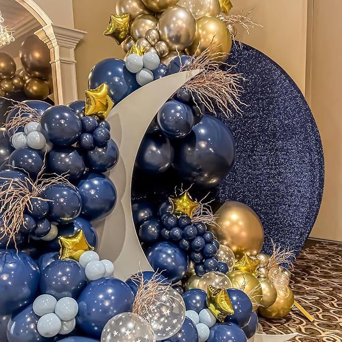 KBZVNAF Navy Blue Latex Party Balloons 50 Pack 12 inch | Navy Round Helium - Image 3