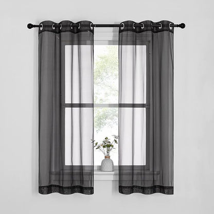 NICETOWN Sheer Curtains for Bedroom Windows, Grommet Casual Soft Voile Sheer by NICETOWN