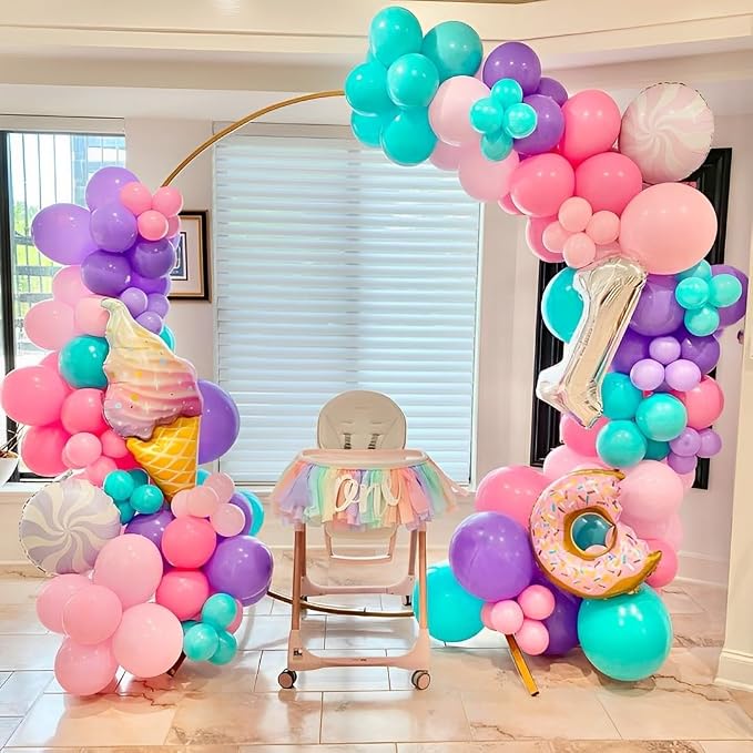 Mermaid Balloons Pink Purple Party Balloon, Under The Sea Party Decorations - Image 5