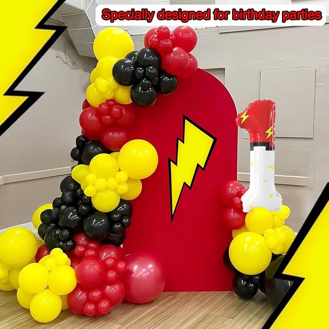 40 Inch Giant Red and White Cartoon Theme Number Foil Balloons - Image 4