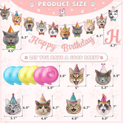 Cat Themed Birthday Party Decorations, Cat Birthday Decorations - Image 3