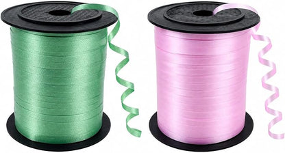 TONIFUL 500 Yards Pink and Green Curling Ribbon Balloon String | Balloon by TONIFUL