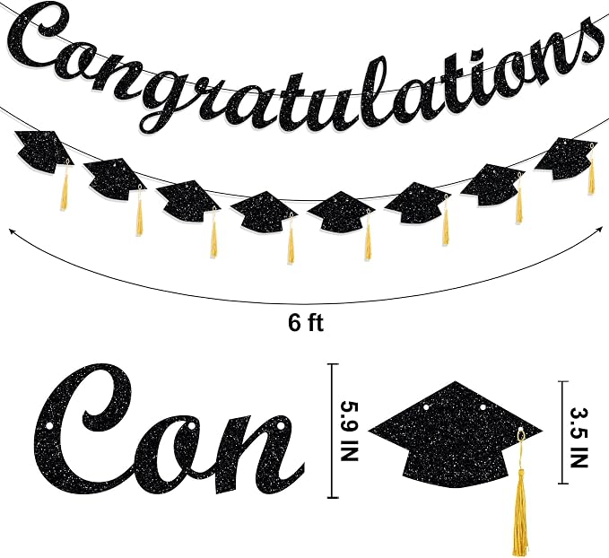 Congratulations Banner, NO DIY Graduation Banner - Image 3