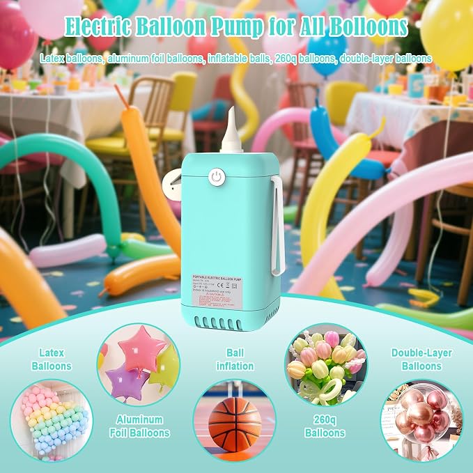 Ball Pump Balloon Pumps Electric, Balloon Pump Portable Long Animal Balloon Pump - Image 2