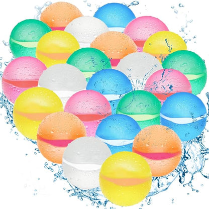 24PCS Reusable Water Balloons for Kids, Water Bomb Summer Toy by RURING
