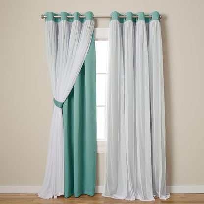 TOWN & COUNTRY LUXE Talia Double Layer Indoor Curtains, Sheer and Room by TOWN+%26+COUNTRY+LUXE