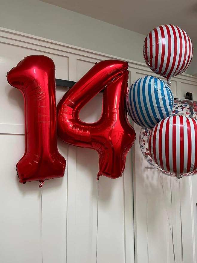 Red Number 1 Balloon 40 Inch, 1st Birthday Party Decorations Men Women | Foil - Image 8