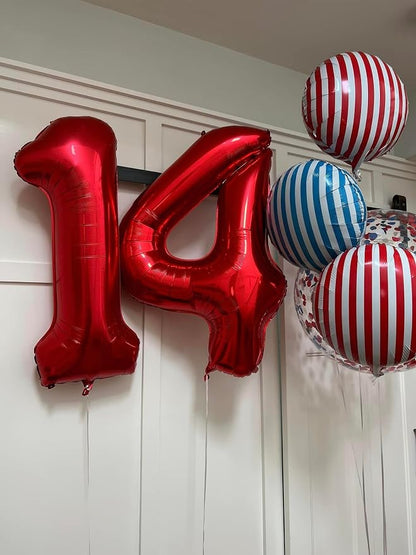 Red Number 1 Balloon 40 Inch, 1st Birthday Party Decorations Men Women | Foil - Image 8