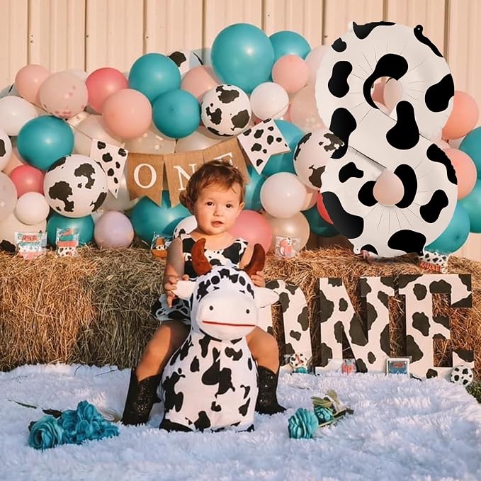 40 Inch Cow Print Balloon, Number 8 balloons Cow Balloons - Image 6