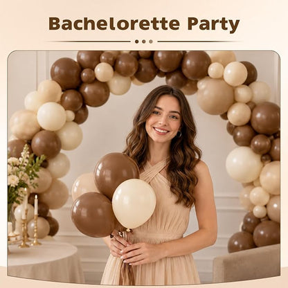 Brown Balloons, 12 Inch Dark Coffee Neutral Latex Party Balloon 30 Pack | - Image 5