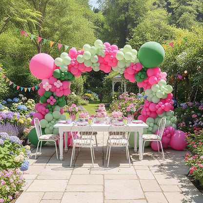 Pink and Green Balloons Garland Arch Kit 183Pcs - Image 5