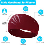 RITOPER Wide Headbands for Women Non Slip, Workout Yoga Running Womens Headband Boho Hair Bands for Women's Hair, Thick Sweat Head Bands Solid Head Wraps Bandana