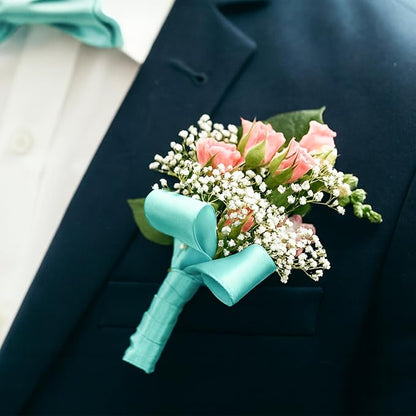 1 1/2In 30Yards Mint Blue Ribbon - Image 4