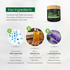 Herbishh Argan Hair Mask-Deep Conditioning & Hydration For Healthier Looking Hair for very Dry, Weak, Stressed Out Hair, No Sulphates, No Parabens