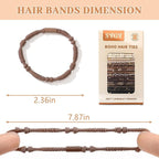 20 PCS Boho Hair Ties, Bracelets Hair Ties for Thick or Thin Hair, 5 Styles Boho Ties for Ponytail Holders, 2.36’’ Hair Ties No-Damage, Christmas Gifts, Neutral Color