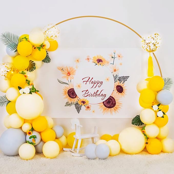 Round Backdrop Stand 8FT Gold Wedding Balloon Arch Stand - Image 3