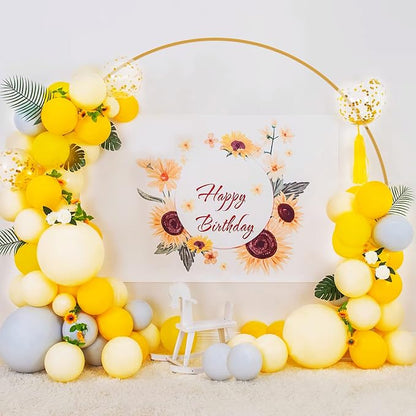 Round Backdrop Stand 8FT Gold Wedding Balloon Arch Stand - Image 3