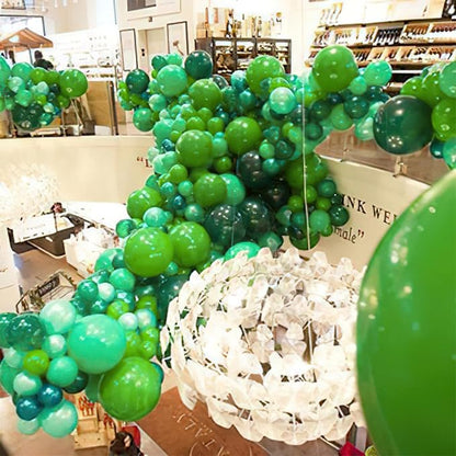 PartyWoo Pearl Light Green Balloons 140pcs Pastel Green Color | 18 12 10 5 Inch - Image 6