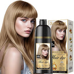 Natural Hair Dye Shampoo 3 IN 1, Gray Hair Coverage, Vegan, Ammonia-Free & Paraben-Free Hair Coloring Shampoo for Women & Men, Beard Dye for Men, Nourishing Gentle (ASH BLONDE)