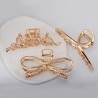 4 Pack Large Metal Hair Clips for Thin to Thick Curly Hair, 4.3 Inch Big Nonslip Gold Color Clamps, Perfect Fashion Jaw Claw Hair Styling Accessories for Women and Girls, Christmas Gifts