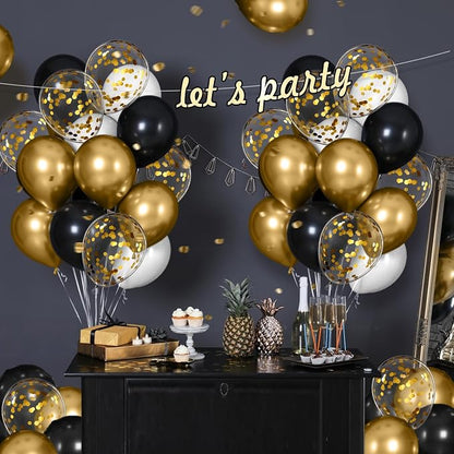 Black White and Gold balloons - Image 7