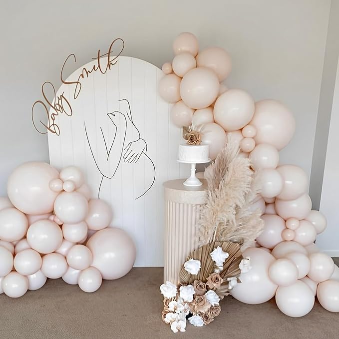 Voircoloria 110pcs Blush Nude Latex Party Balloons, 12inch | - Image 8